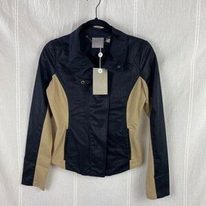 NWT Evolution by Cyrus Black & Tan Moto Jacket Small